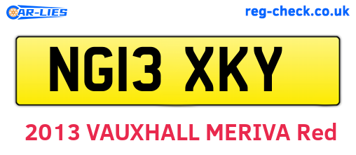 NG13XKY are the vehicle registration plates.