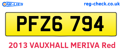 PFZ6794 are the vehicle registration plates.