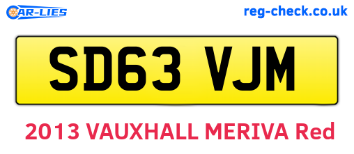 SD63VJM are the vehicle registration plates.