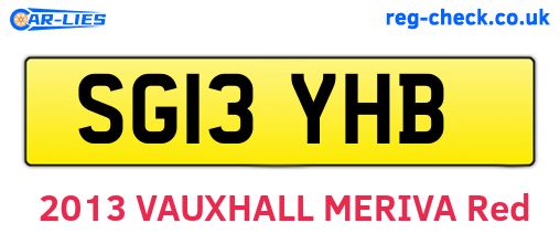 SG13YHB are the vehicle registration plates.