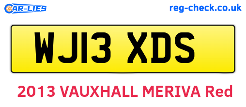 WJ13XDS are the vehicle registration plates.