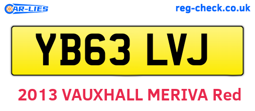 YB63LVJ are the vehicle registration plates.