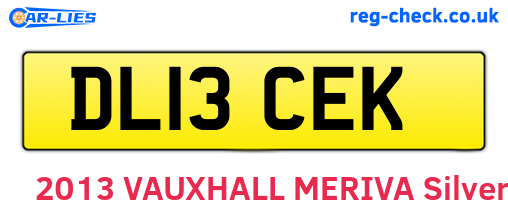 DL13CEK are the vehicle registration plates.