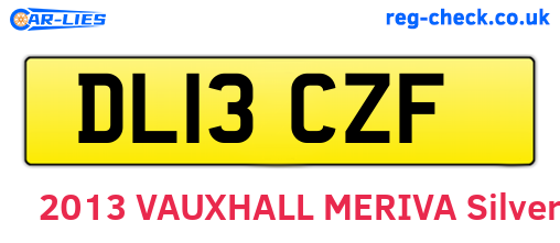 DL13CZF are the vehicle registration plates.