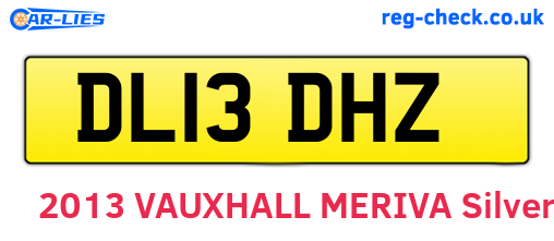 DL13DHZ are the vehicle registration plates.