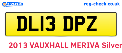 DL13DPZ are the vehicle registration plates.