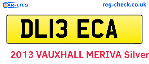 DL13ECA are the vehicle registration plates.