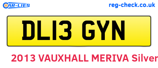 DL13GYN are the vehicle registration plates.