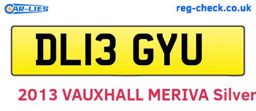 DL13GYU are the vehicle registration plates.