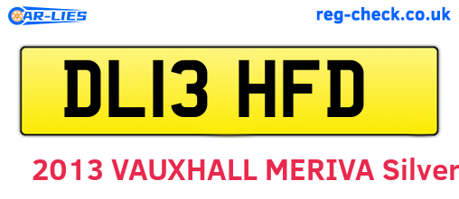DL13HFD are the vehicle registration plates.
