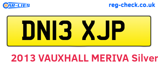 DN13XJP are the vehicle registration plates.