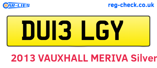 DU13LGY are the vehicle registration plates.