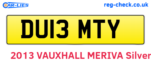 DU13MTY are the vehicle registration plates.