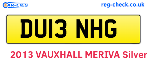 DU13NHG are the vehicle registration plates.