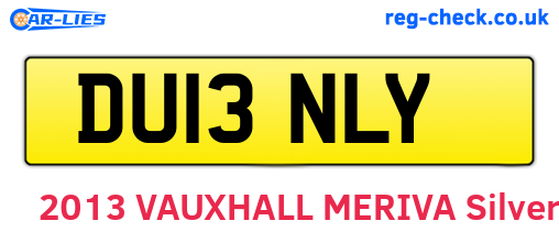 DU13NLY are the vehicle registration plates.