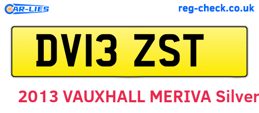 DV13ZST are the vehicle registration plates.