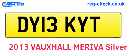 DY13KYT are the vehicle registration plates.