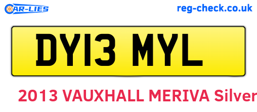 DY13MYL are the vehicle registration plates.