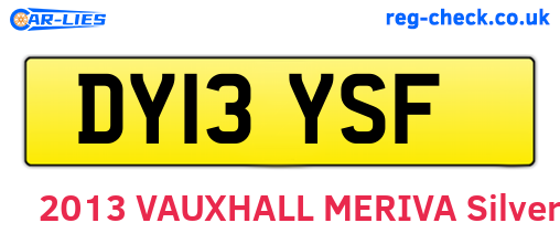DY13YSF are the vehicle registration plates.