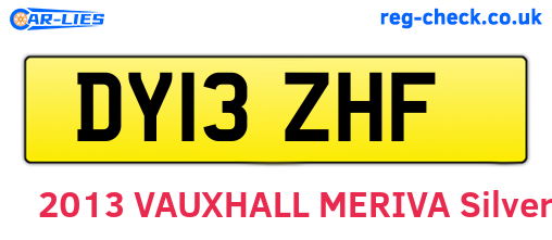 DY13ZHF are the vehicle registration plates.