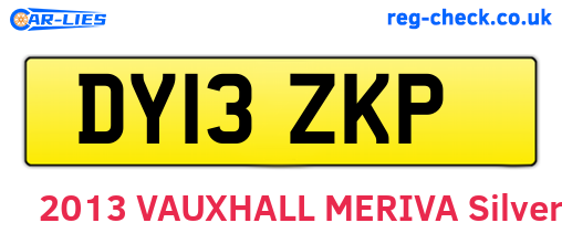 DY13ZKP are the vehicle registration plates.