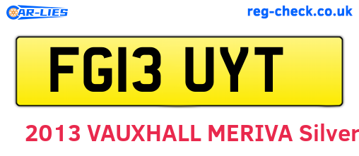 FG13UYT are the vehicle registration plates.