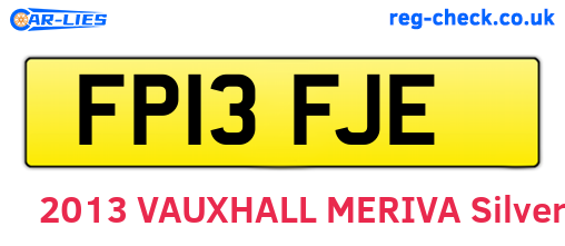 FP13FJE are the vehicle registration plates.