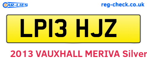 LP13HJZ are the vehicle registration plates.