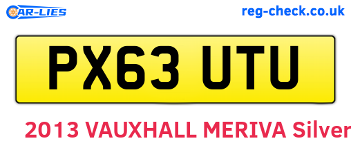 PX63UTU are the vehicle registration plates.