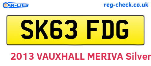 SK63FDG are the vehicle registration plates.