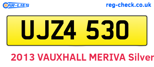 UJZ4530 are the vehicle registration plates.