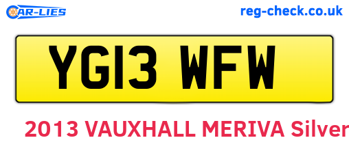 YG13WFW are the vehicle registration plates.