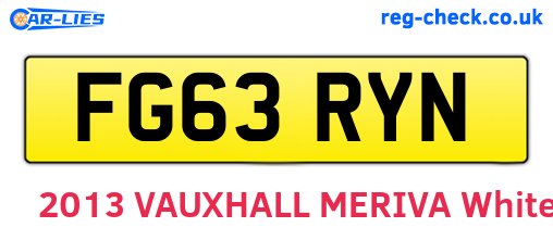 FG63RYN are the vehicle registration plates.