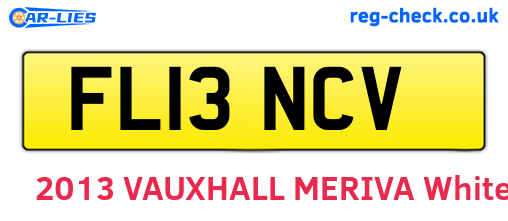 FL13NCV are the vehicle registration plates.