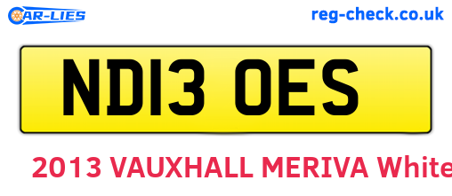 ND13OES are the vehicle registration plates.