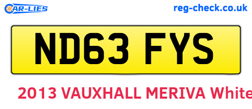 ND63FYS are the vehicle registration plates.