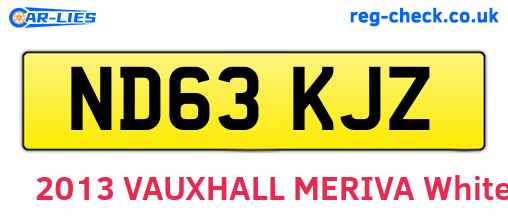ND63KJZ are the vehicle registration plates.