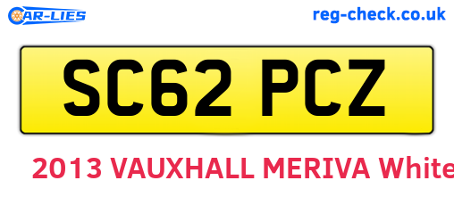 SC62PCZ are the vehicle registration plates.