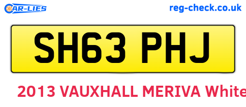 SH63PHJ are the vehicle registration plates.