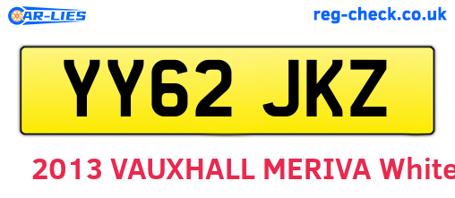 YY62JKZ are the vehicle registration plates.