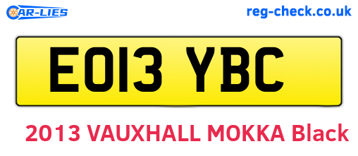 EO13YBC are the vehicle registration plates.