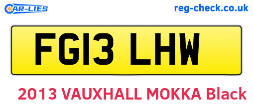 FG13LHW are the vehicle registration plates.