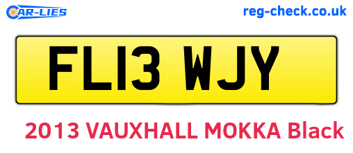 FL13WJY are the vehicle registration plates.