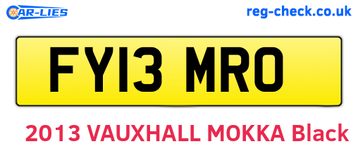 FY13MRO are the vehicle registration plates.