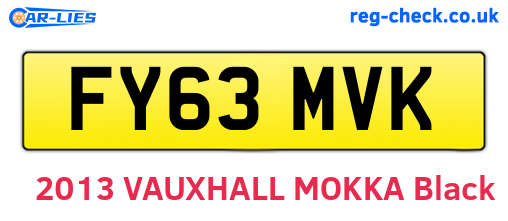 FY63MVK are the vehicle registration plates.
