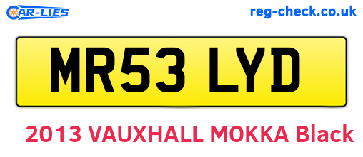MR53LYD are the vehicle registration plates.