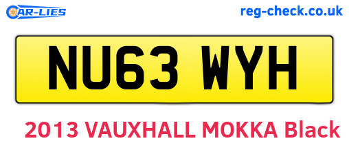 NU63WYH are the vehicle registration plates.