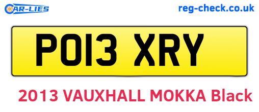 PO13XRY are the vehicle registration plates.