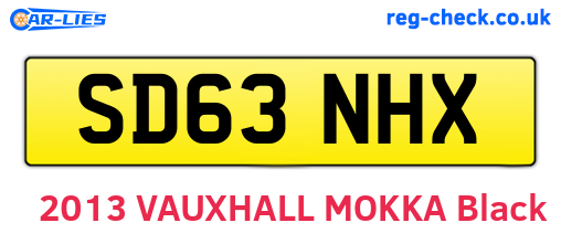SD63NHX are the vehicle registration plates.