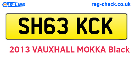 SH63KCK are the vehicle registration plates.
